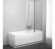 CVS2-100 R белый+стекло Transparent шторка на ванну двухэлементная