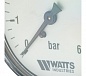 Watts F+R100(MDA) 63/6 манометр аксиальный нр 1/4"х 6 бар (63 мм)