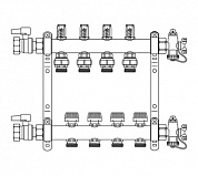 REHAU Распределительный коллектор HKV-D на 4 контура