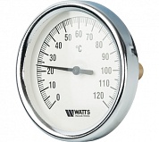 Watts F+R801(T) 80/50 Термометр биметаллический с погружной гильзой 80 мм, штуцер 50 мм.
