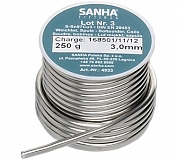 Sanha 4933 припой S-Sn97Cu3 Нр.3, 2,0 мм, катушка, 250 г 2,0mm, для медных труб под пайку