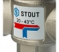 STOUT Термостатический смесительный клапан для систем отопления и ГВС. G 1)4 НР 20-43°С KV 2,5