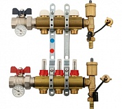 TIEMME 1х3/4 ЕК Коллектор в сборе с расходомерами на 3 выхода