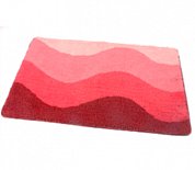 Коврик 1-ый, Размер: 50х70 см, высота ворса: 1,5 см, микрофибра на латексной основе, розовый